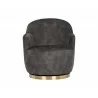 Sunpan Casey Swivel Lounge Chair In Nono Shitake - Front - Sunpan Casey Swivel Lounge Chair In Nono Shitake - Front