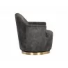 Sunpan Casey Swivel Lounge Chair In Nono Shitake - Side - Sunpan Casey Swivel Lounge Chair In Nono Shitake - Side