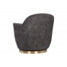 Sunpan Casey Swivel Lounge Chair In Nono Shitake - Back View
