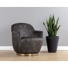 Sunpan Casey Swivel Lounge Chair In Nono Shitake - Lifestyle