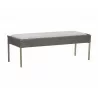 Sunpan Bellevue Bench in Belfast Heather Grey / Bravo Ash - Angled Back - Sunpan Bellevue Bench in Belfast Heather Grey / Bravo Ash - Angled Back