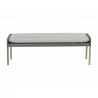 Sunpan Bellevue Bench in Belfast Heather Grey / Bravo Ash - Front - Sunpan Bellevue Bench in Belfast Heather Grey / Bravo Ash - Front