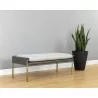 Sunpan Bellevue Bench in Belfast Heather Grey / Bravo Ash - Lifestyle - Sunpan Bellevue Bench in Belfast Heather Grey / Bravo Ash - Lifestyle