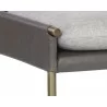 Sunpan Bellevue Bench in Belfast Heather Grey / Bravo Ash - Front Edge Close-up - Sunpan Bellevue Bench in Belfast Heather Grey / Bravo Ash - Front Edge Close-up