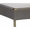 Sunpan Bellevue Bench in Belfast Heather Grey / Bravo Ash - Back Edge Close-up - Sunpan Bellevue Bench in Belfast Heather Grey / Bravo Ash - Back Edge Close-up