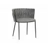Sarai Dining Armchair - Belfast Koala Grey - Angled - Sarai Dining Armchair - Belfast Koala Grey - Angled