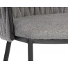 Sarai Dining Armchair - Belfast Koala Grey - Seat Close-up