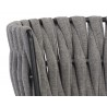 Sarai Dining Armchair - Belfast Koala Grey - Seat Back Close-up