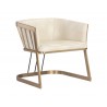  Sunpan Caily Lounge Chair - Bravo Cream - Angled View