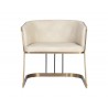  Sunpan Caily Lounge Chair - Bravo Cream - Front Angle