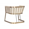  Sunpan Caily Lounge Chair - Bravo Cream - Back Angle