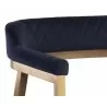 Sunpan Paisley Dining Armchair - Abbington Navy - Seat Back Close-up - Sunpan Paisley Dining Armchair - Abbington Navy - Seat Back Close-up