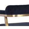 Sunpan Paisley Dining Armchair - Abbington Navy - Back Angle Close-up