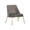 Dover Lounge Chair - Bravo Portabella / Sparrow Grey - Angled View
