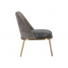 Dover Lounge Chair - Bravo Portabella / Sparrow Grey - Side Angle