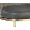 Dover Lounge Chair - Bravo Portabella / Sparrow Grey - Seat Close-up - Dover Lounge Chair - Bravo Portabella / Sparrow Grey - Seat Close-up
