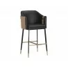 Carter Barstool - Napa Black / Napa Cognac - Angled View - Carter Barstool - Napa Black / Napa Cognac - Angled View