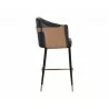 Carter Barstool - Napa Black / Napa Cognac - Side Angle - Carter Barstool - Napa Black / Napa Cognac - Side Angle