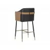 Carter Barstool - Napa Black / Napa Cognac - Back Angle - Carter Barstool - Napa Black / Napa Cognac - Back Angle