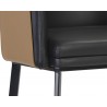 Carter Barstool - Napa Black / Napa Cognac - Seat Close-Up