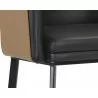 Carter Barstool - Napa Black / Napa Cognac - Seat Close-Up - Carter Barstool - Napa Black / Napa Cognac - Seat Close-Up