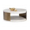 Sunpan Cavette Coffee Table - Angled with Decor