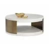 Sunpan Cavette Coffee Table - Angled with Decor - Sunpan Cavette Coffee Table - Angled with Decor