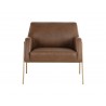 Sunpan Cybil Lounge Chair in Vintage Caramel Leather - Front