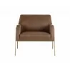 Sunpan Cybil Lounge Chair in Vintage Caramel Leather - Front - Sunpan Cybil Lounge Chair in Vintage Caramel Leather - Front
