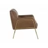 Sunpan Cybil Lounge Chair in Vintage Caramel Leather - Side - Sunpan Cybil Lounge Chair in Vintage Caramel Leather - Side