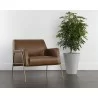 Sunpan Cybil Lounge Chair in Vintage Caramel Leather - Lifestyle - Sunpan Cybil Lounge Chair in Vintage Caramel Leather - Lifestyle