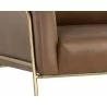 Sunpan Cybil Lounge Chair in Vintage Caramel Leather - Seat  - Sunpan Cybil Lounge Chair in Vintage Caramel Leather - Seat 
