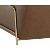 Sunpan Cybil Lounge Chair in Vintage Caramel Leather - Seat Close-up - Sunpan Cybil Lounge Chair in Vintage Caramel Leather - Seat Close-up