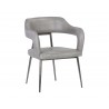 Kenny Dining Armchair - Bravo Metal - Angled View