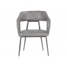 Kenny Dining Armchair - Bravo Metal - Front View