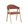 Sunpan Burgos Dining Armchair in Belfast Rust - Angled