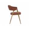 Sunpan Burgos Dining Armchair in Belfast Rust - Side