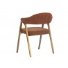 Sunpan Burgos Dining Armchair in Belfast Rust - Back Angle