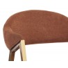 Sunpan Burgos Dining Armchair in Belfast Rust - Seat Back