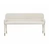 Sunpan Cortland Banquette in Belfast Oatmeal - Front - Sunpan Cortland Banquette in Belfast Oatmeal - Front