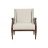 Sunpan Azella Lounge Chair - Manchester Stone Leather - Front