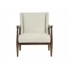 Sunpan Azella Lounge Chair - Manchester Stone Leather - Front - Sunpan Azella Lounge Chair - Manchester Stone Leather - Front