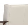 Sunpan Azella Lounge Chair - Manchester Stone Leather - Seat Back Close-Up
