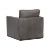 Portman Swivel Lounge Chair - Marseille Concrete Leather - Back Angle