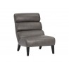 Sunpan Ellison Lounge Chair - Concrete Leather - Angled