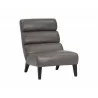 Sunpan Ellison Lounge Chair - Concrete Leather - Angled - Sunpan Ellison Lounge Chair - Concrete Leather - Angled