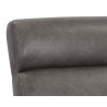 Sunpan Ellison Lounge Chair - Concrete Leather - Seat Back Close-up