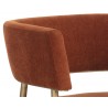 Sunpan Maestro Lounge Chair - Danny Rust - Seat Back Close-Up