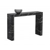Axle Console Table - Marble Look - Black - Angled with Decor