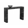 Axle Console Table - Marble Look - Black - Angled with Decor - Axle Console Table - Marble Look - Black - Angled with Decor